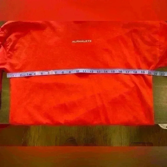 Alphalete Performance Long Sleeve Tee Size Small Red - Picture 6 of 6